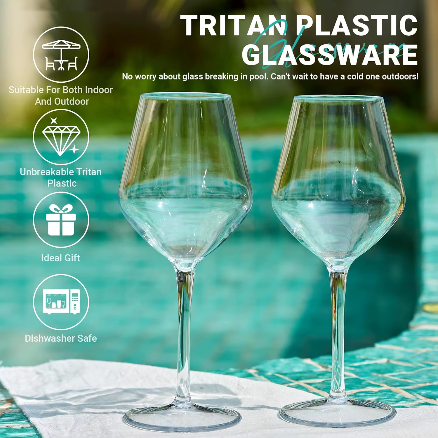 Verre à vin à tige en plastique transparent incassable, accessoires De Bar à domicile, gobelet Vasos