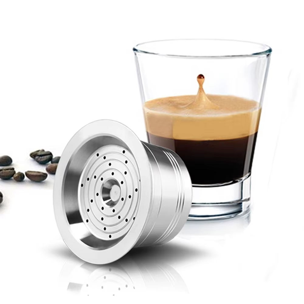 Dosettes de capsules de café expresso réutilisables en acier inoxydable, pour trois cœurs Cafissimo 