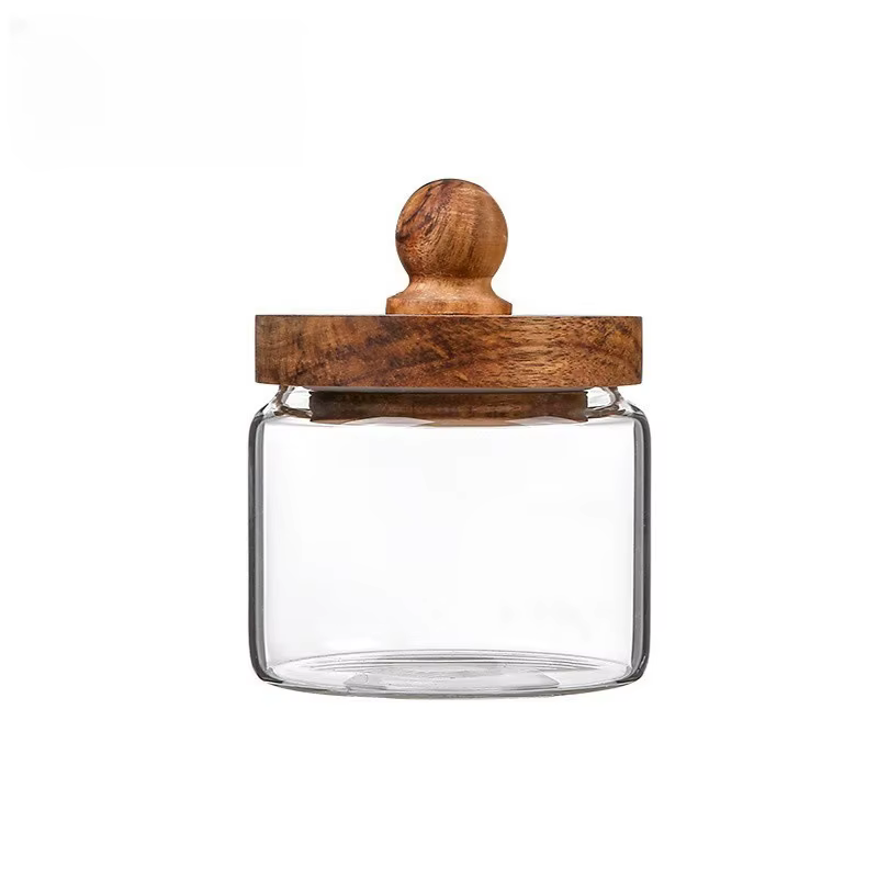 Pot de conservation en verre pour la cuisine, pot en verre transparent multi-usage, pot scellé, rése