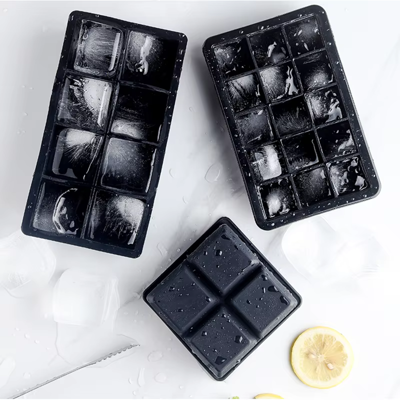 4/6/8/15 grille grand plateau à glace moule géant Jumbo grand Silicone de qualité alimentaire Cube à