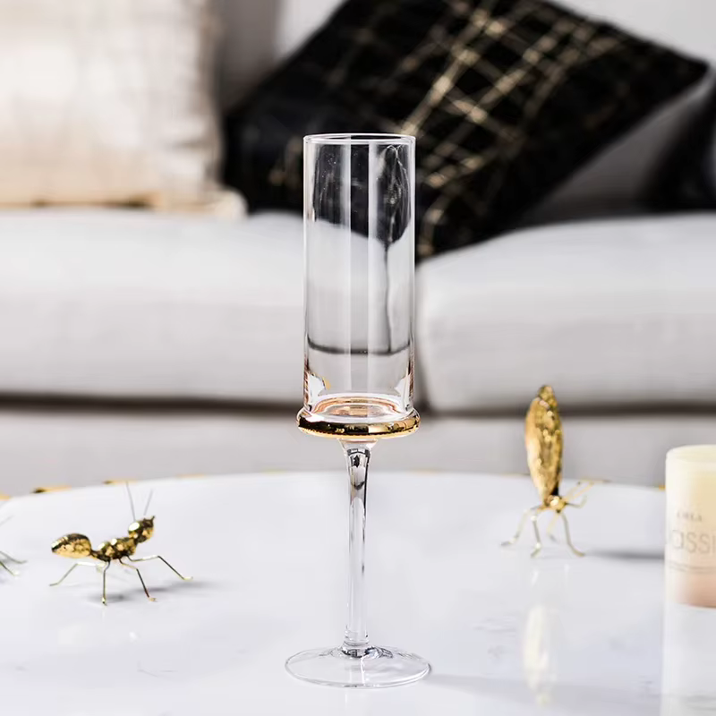 Verre à vin galvanisé gris fumé nordique, gobelet à Champagne, verres de mariage, fête, maison, verr