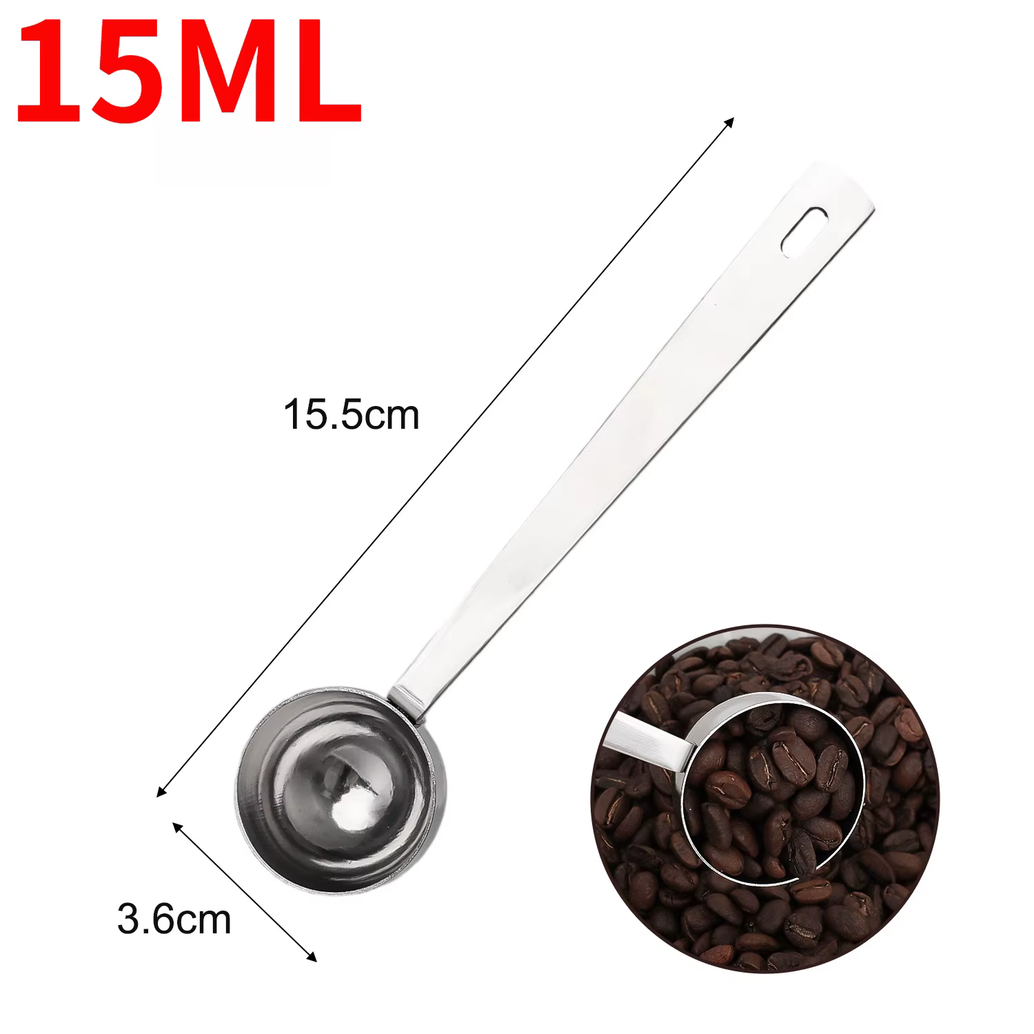Cuillère à café épaisse en acier inoxydable, cuillère à soupe, cuillère à mesurer à Long manche, cui