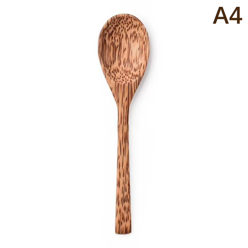 # Bol en noix de coco naturel fait main | Vaisselle écologique avec fourchette et cuillère pour de