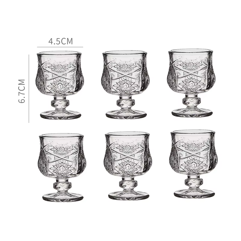 Verre à Cocktail exquis de 50ml, petit verre à vin sculpté Vintage, verre à vin doux Transparent, ta