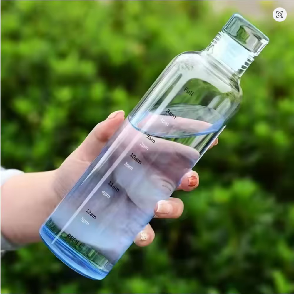 Bouteille à boire en verre avec couvercles en verre, bouteilles d'eau en verre, verres à boire trans