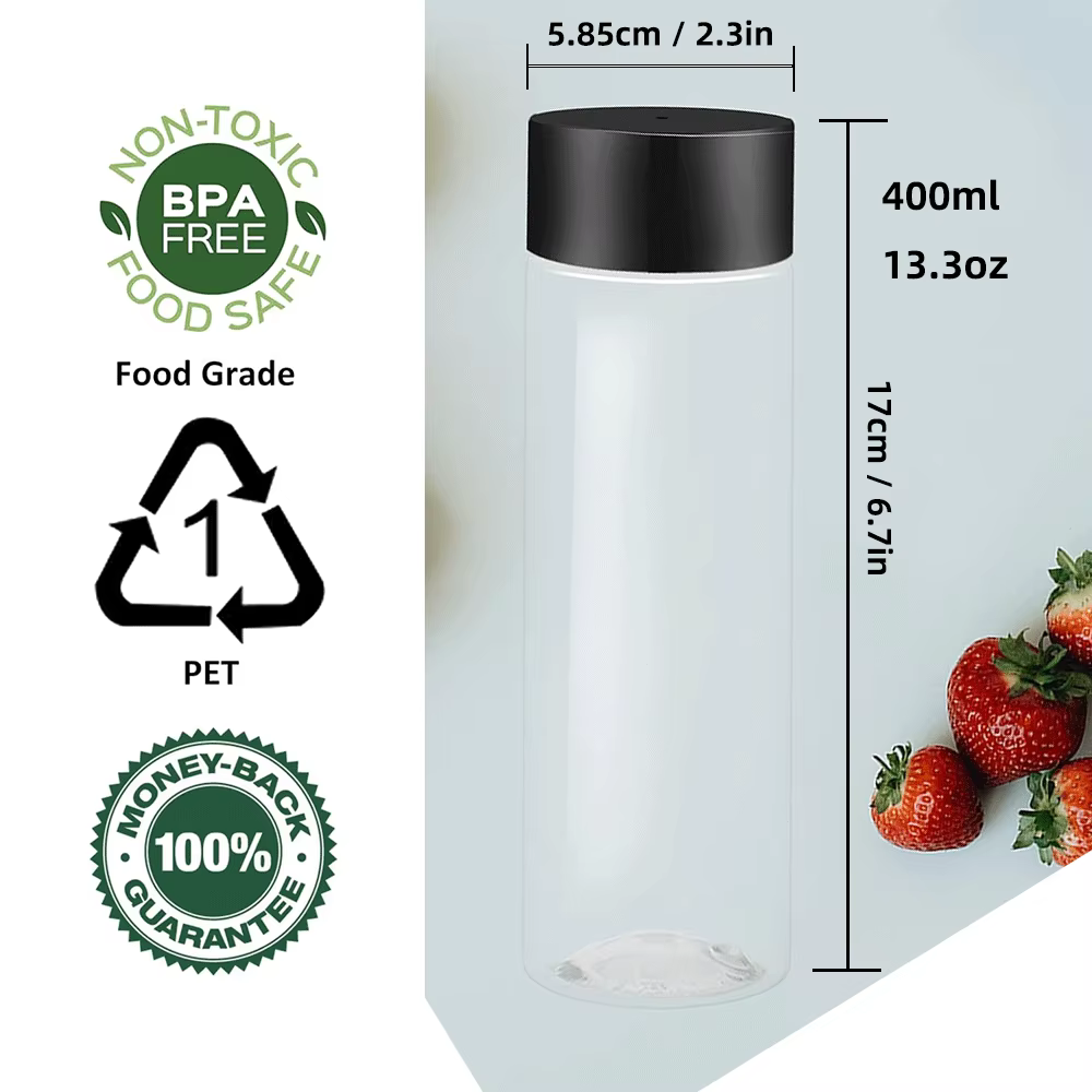 ✨ ‌ Bouteilles de jus/eau réutilisables en plastique vides en vrac, 6/12/24 pièces, comme bouteilles