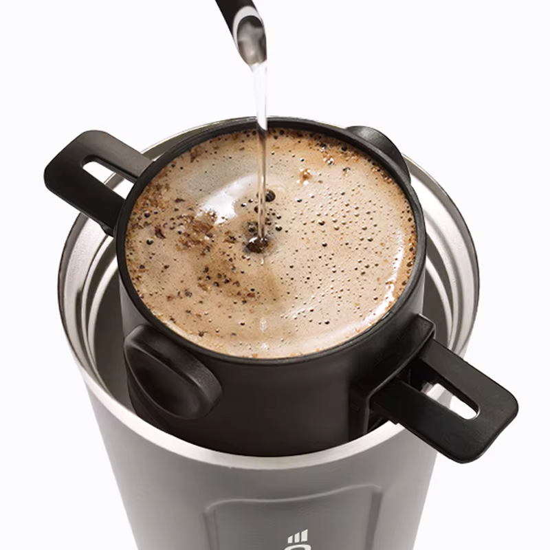 Filtre à café Portable, entonnoir réutilisable, infuseur à thé, goutte-à-goutte en acier inoxydable,