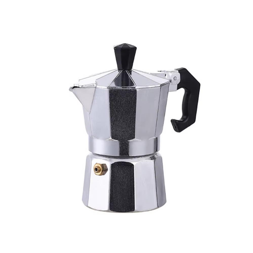 Cafetière Moka en aluminium octogonale, cafetière à expresso, bouilloire à expresso avec filtre, per
