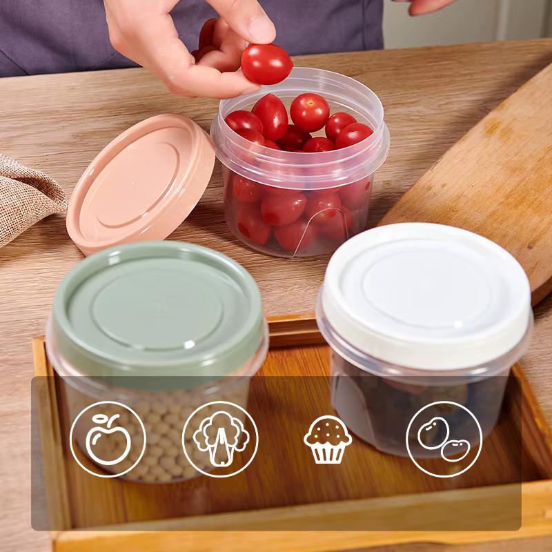 Boîte ronde de conservation des aliments frais de 500ml, 8 pièces, réfrigérateur de cuisine, contene