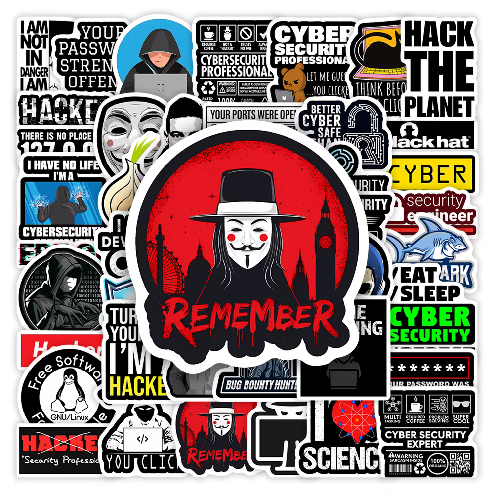 Autocollants de sécurité Anonymou pour ordinateur portable et téléphone, décalcomanies décoratives i