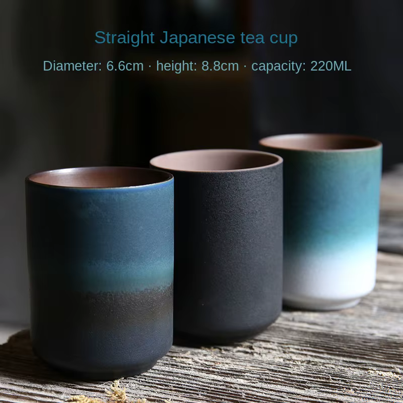 Four de Restaurant tasse à café tasses en grès japonais tasses à café grande tasse d'eau japonaise S
