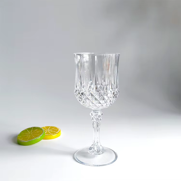 Verres à vin en plastique de 220ml, 12/24 pièces, verres à boire pour fête de mariage, verrerie d'im