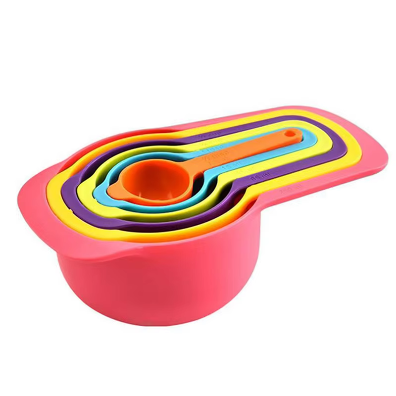 Tasses à mesurer de couleur cuillère à mesurer en plastique mesure graduée café lait thé cuillère à 