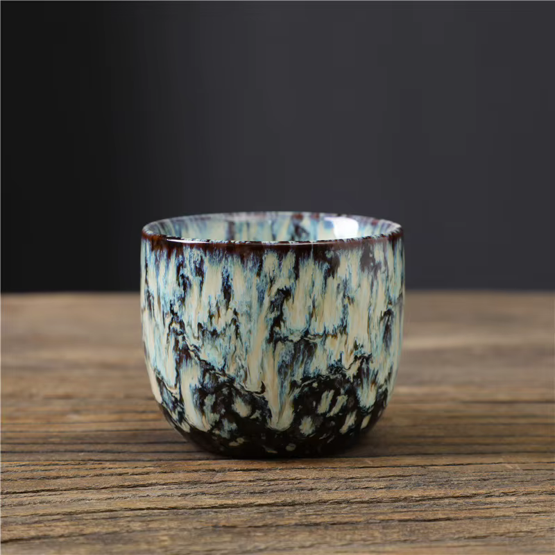 Tasse en céramique de Kung Fu, bol à thé rétro, tasse à café concentrée, poterie rugueuse, four créa
