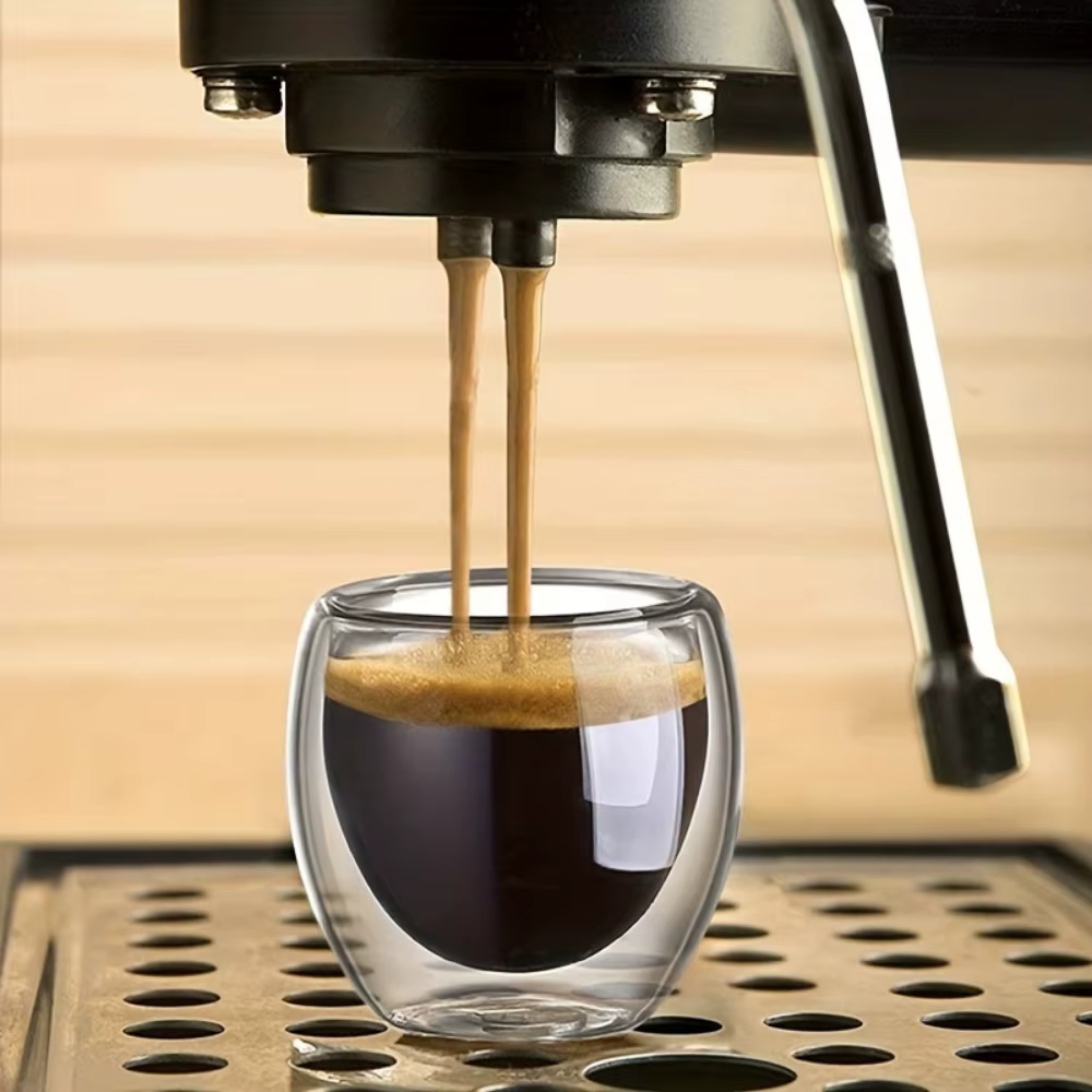 Tasses à expresso en verre transparent isolées à double paroi, 80/250/450ml, parfaites pour le thé,