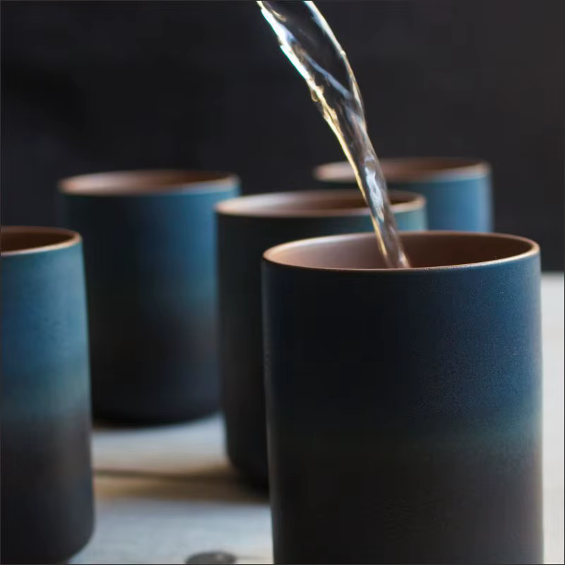 Four de Restaurant tasse à café tasses en grès japonais tasses à café grande tasse d'eau japonaise S