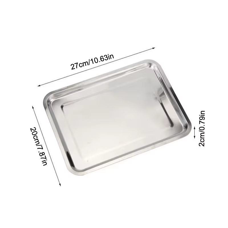 Plateau de cuisson en acier inoxydable avec support de refroidissement amovible, ensemble d'assiette