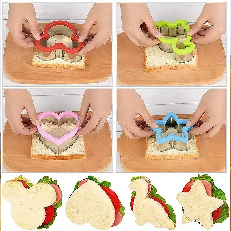 Coupe-sandwich pour enfants, cœur, étoile, turejxToast, boîte à bento, strass alimentaires, moules à