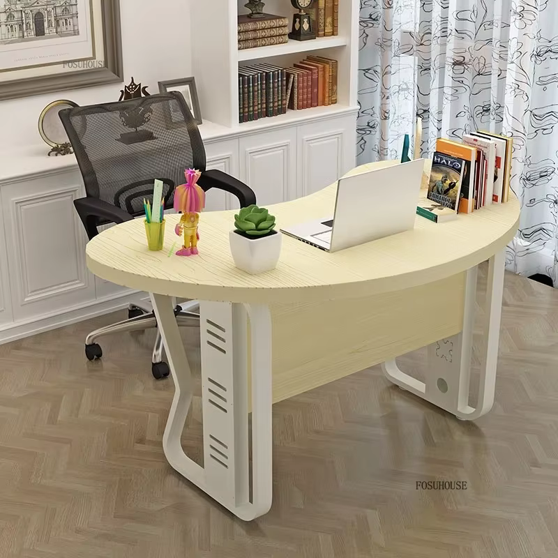 Bureaux et postes de travail incurvés modernes et minimalistes pour la maison, table d'étude pour ét