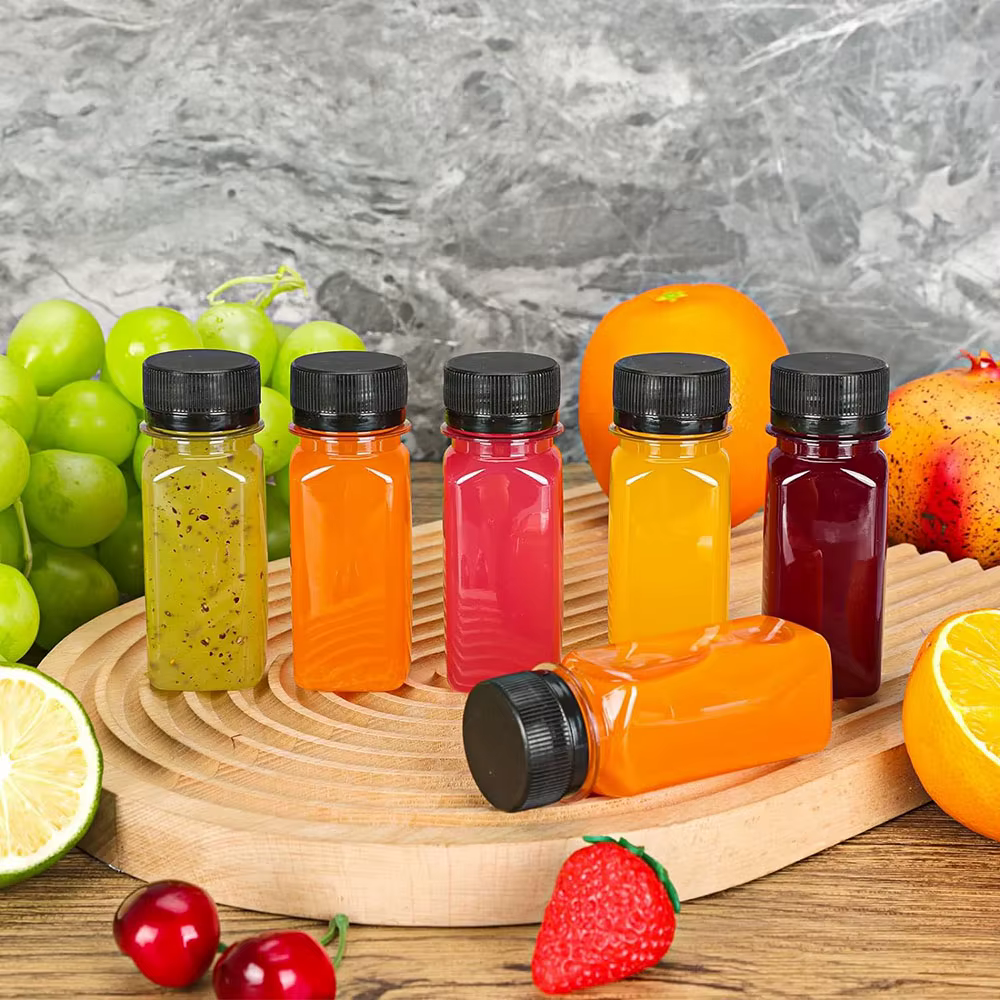 Bouteilles à shot de 2 oz avec bouchons, bouteilles à jus vides pour la préparation de jus, contenan