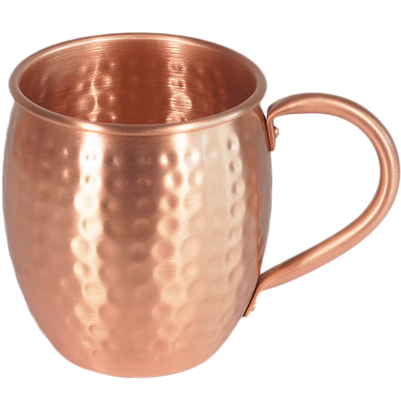 Tasse à Moscow Mule 100% Cuivre, Mugs à Bière Durables en Cuivre, Tasse à Café 12OZ, Tasse à Lait, T