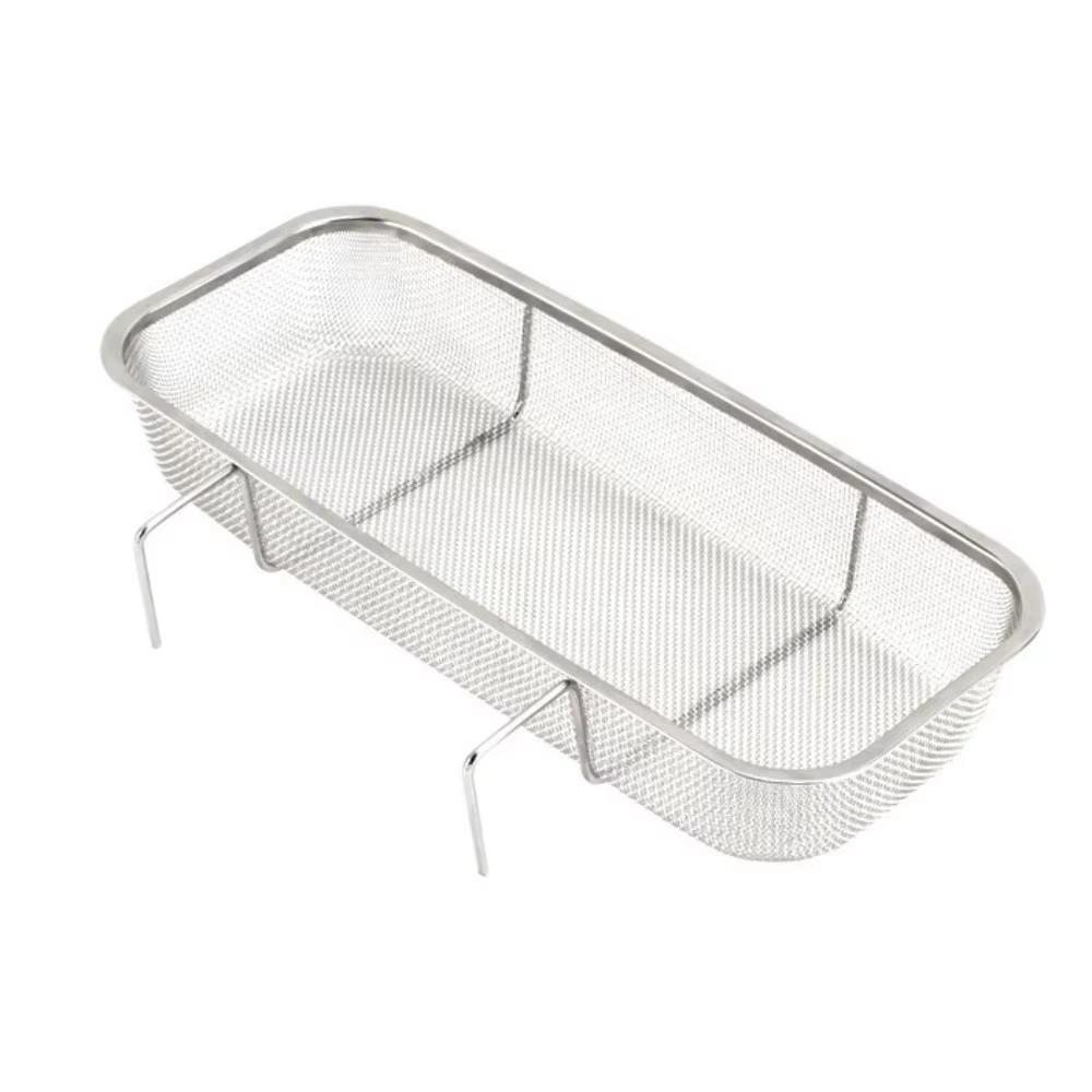 Panier de vidange rectangulaire en acier inoxydable pour évier de cuisine, anti-rouille, épaissi, or
