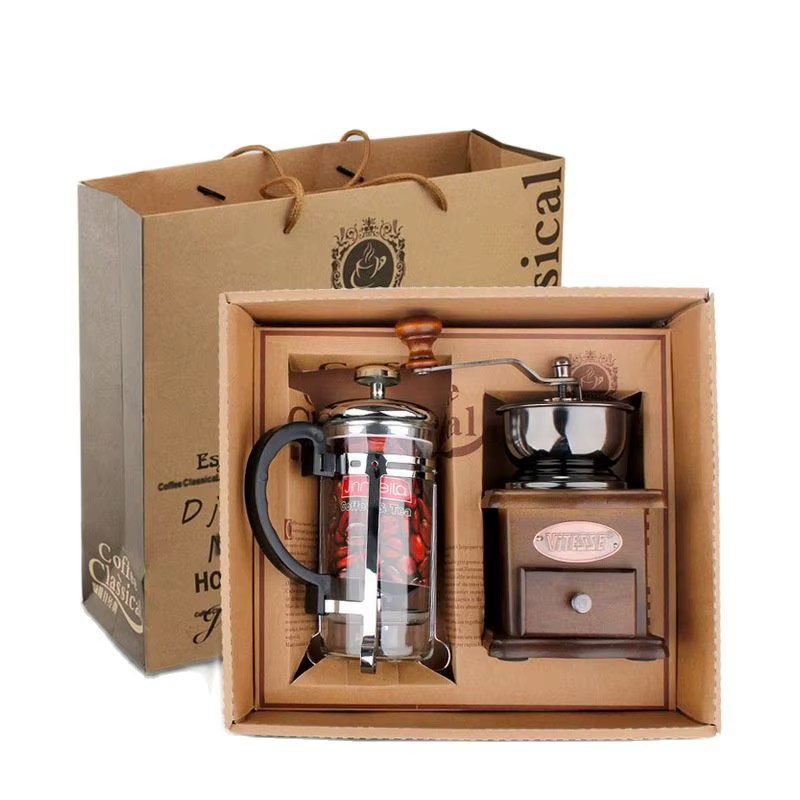 Ensemble de moulin à café pour cafetière, coffret cadeau pour moulin à café domestique
