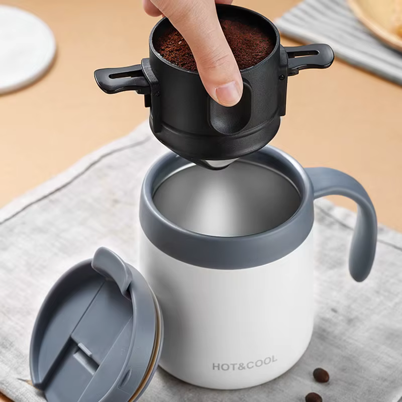 304 acier inoxydable Portable filtre à café goutte à goutte café porte-thé tasse réutilisable café g