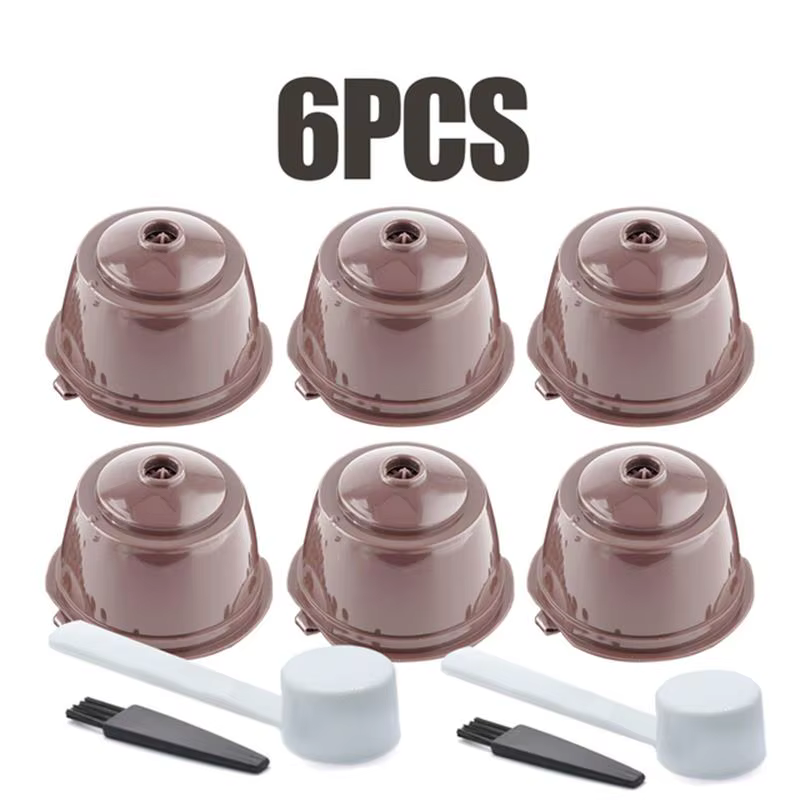 6pcs réutilisable café Capsule pour Nescafé Dolce Gusto Machine rechargeable café Capsule filtre tas