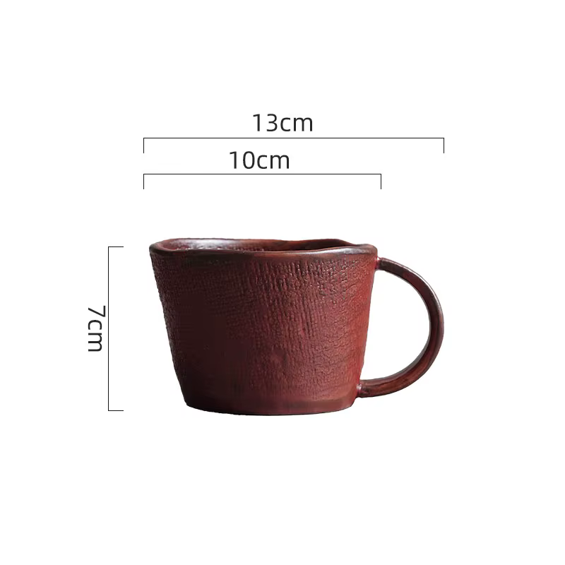 Tasse en céramique rétro japonaise, tasses à café irrégulières créatives, tasse de petit-déjeuner à 