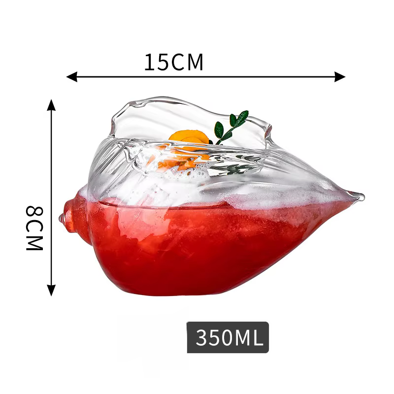Tasse de conque créative, verres à Cocktail, tasses à coque personnalisées, verre à vin de grande va