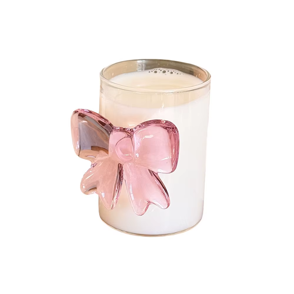 1 tasse en verre mignonne, style 'Ins', pour café glacé, thé, latte, cappuccino et jus
