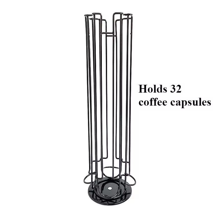 Peut contenir 32 pièces porte-capsules de café rotatif support de capsules de café élégant support d
