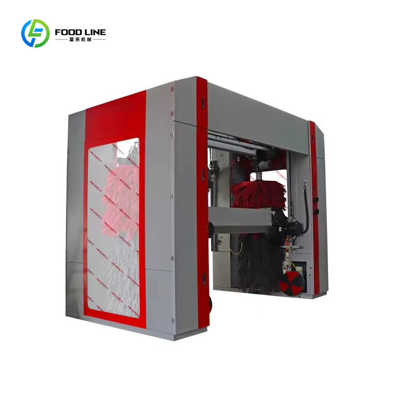 Machine de lavage de voitures en tunnel personnalisée avec 5 brosses, conception entièrement automat