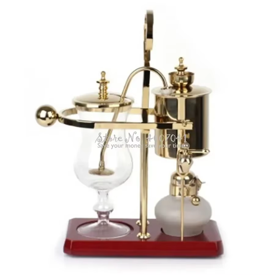 Cafetière de Siphon en verre or Rose de luxe pour 4 tasses, Design belge, équilibre familial Royal,