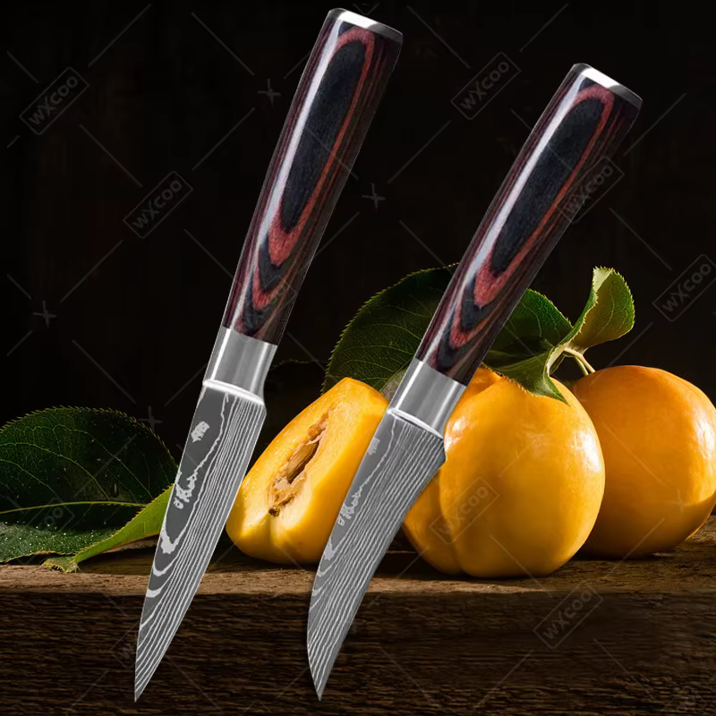 Couteaux de cuisine professionnels, couteau en acier inoxydable, épluchage de fruits, couperet à via