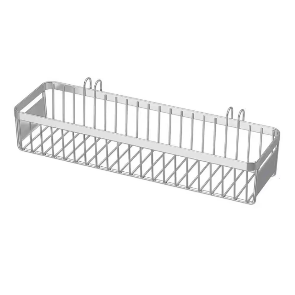 Porte-couverts suspendu en acier inoxydable, argent avec crochet, fourchette, baguettes, panier de r
