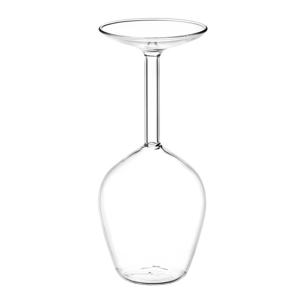 Verre à vin inversé 400 ml, gobelet à pied long transparent, verre à vin épaissi pour club