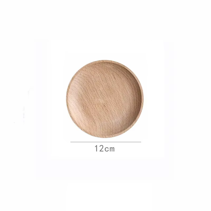 Vaisselle de Style japonais, assiette à Dessert en bois massif, plateau en bois, assiette à collatio