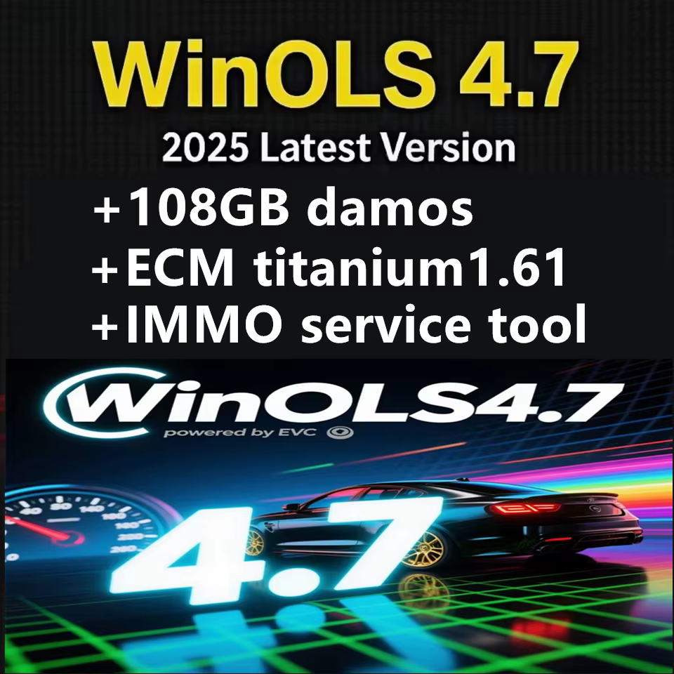 Winols 4.7 entièrement activé +108 Go Damos + ECM TITANIUM 1.61 + Outil de service IMMO 4 en 1 pour 