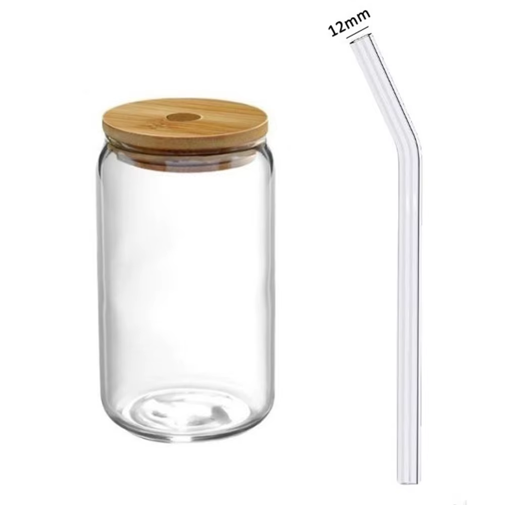 Tasse en verre avec couvercle et paille de 350ml/550ml, tasse à thé à bulles transparente, verre à j