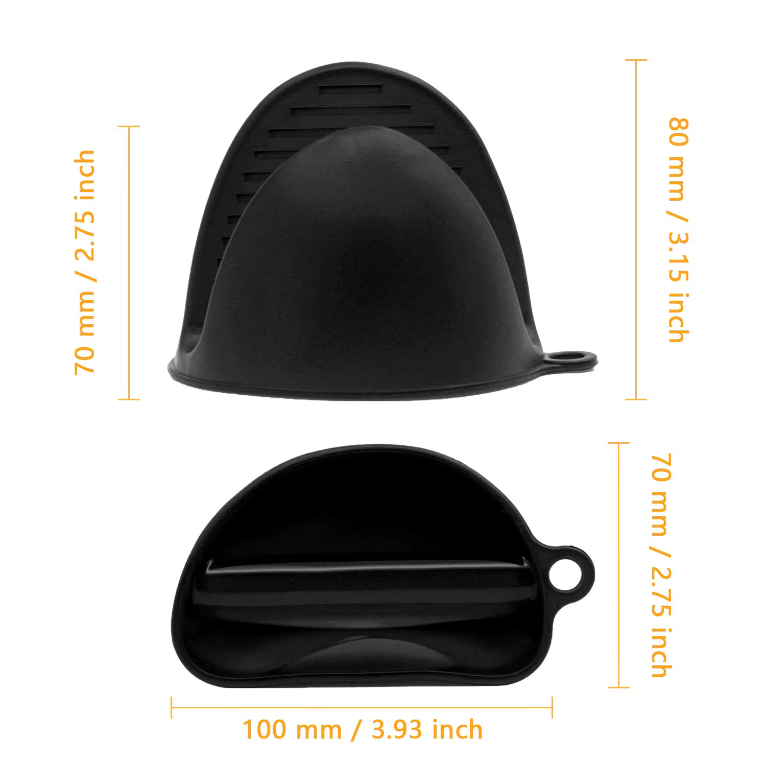 Mitaines de four en Silicone, 2 pièces, résistantes à la chaleur, Anti-brûlure, antidérapantes, Clip