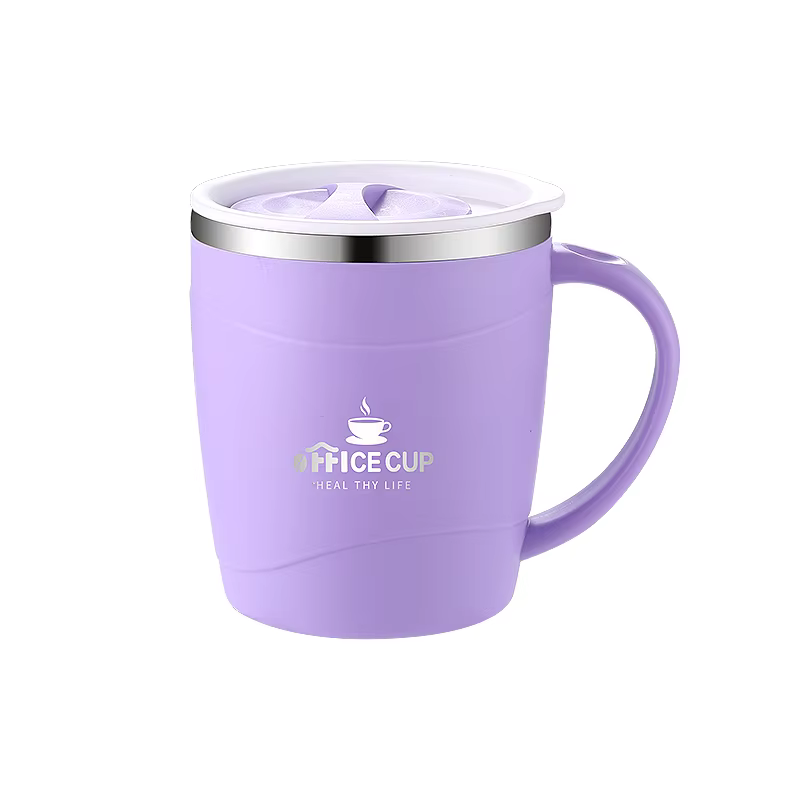 Tasse à café au lait en acier inoxydable, Double paroi, tasses et tasses d'eau isolées thermiques, t