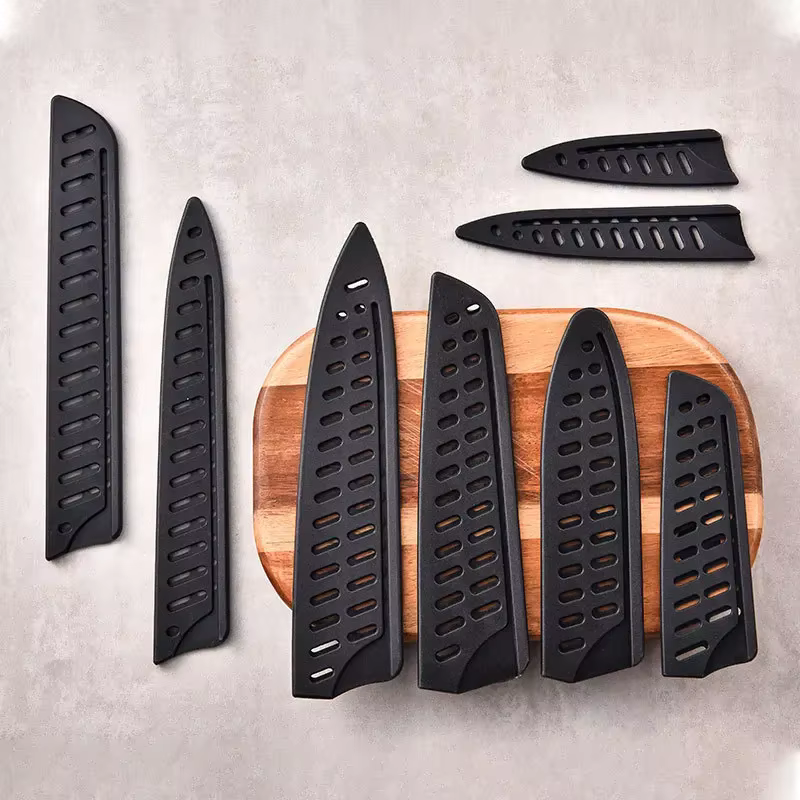Gaine de couteau de cuisine, couvre-couteau en plastique noir, couvercle de protection de lame de co