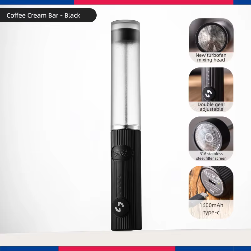 Nouveau Mousseur à Lait Bincoo, Mousseur à Café Rechargeable, Mixeur Électrique Portatif pour Café e
