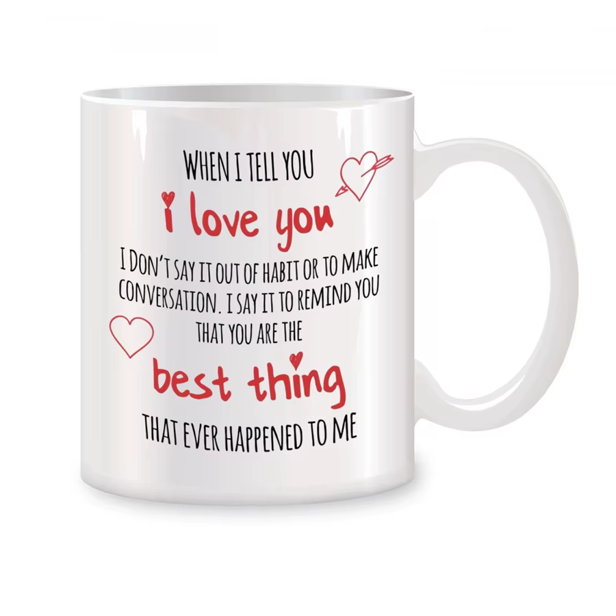Tasses en céramique pour petit ami et petite amie, je t'aime, tu es la meilleure chose, cadeaux d'an