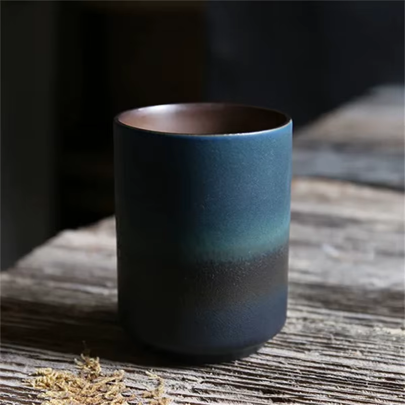 Four de Restaurant tasse à café tasses en grès japonais tasses à café grande tasse d'eau japonaise S