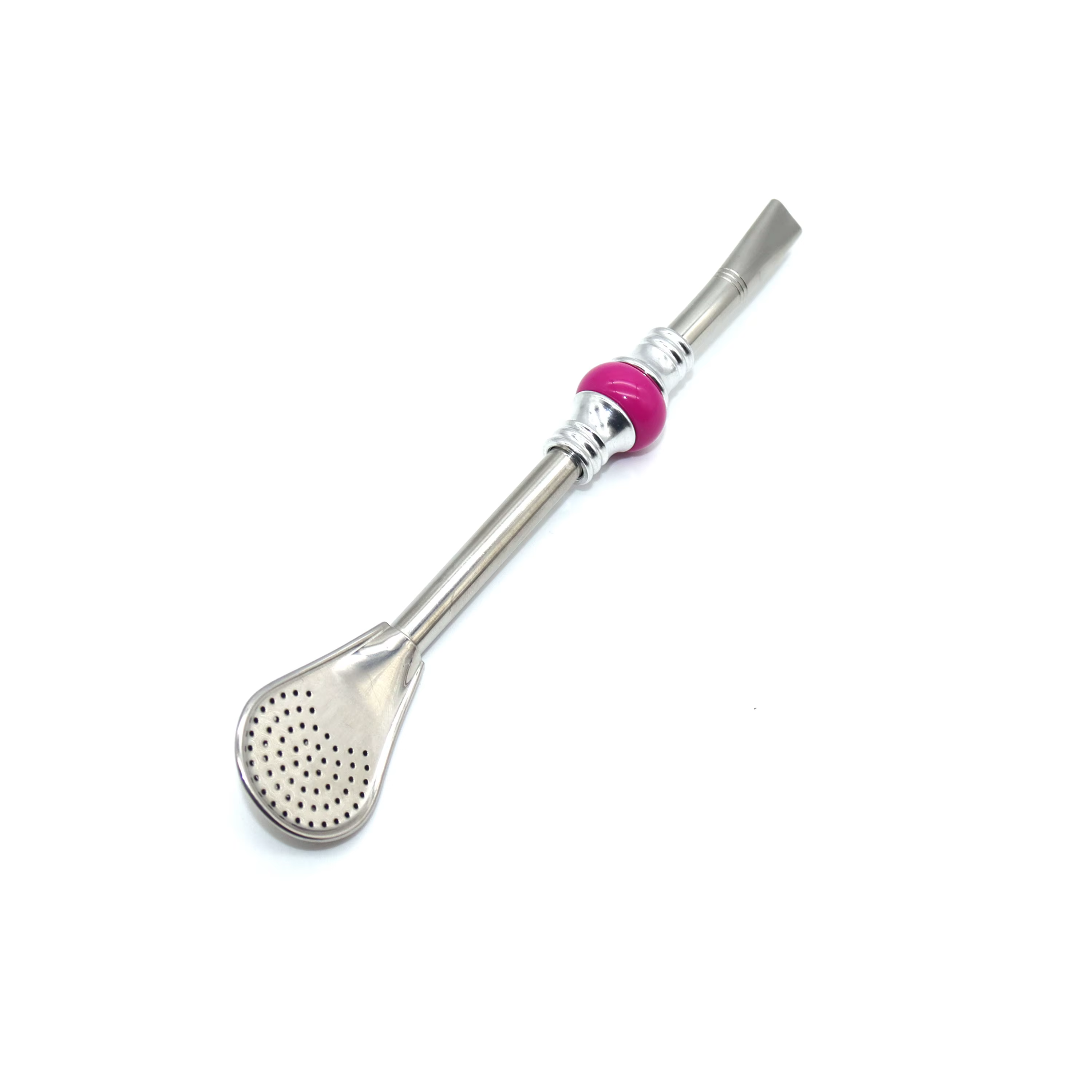 Cuillère à paille en acier inoxydable 304, 16cm 19cm, perle colorée, filtre à thé, Yerba Mate Bombil