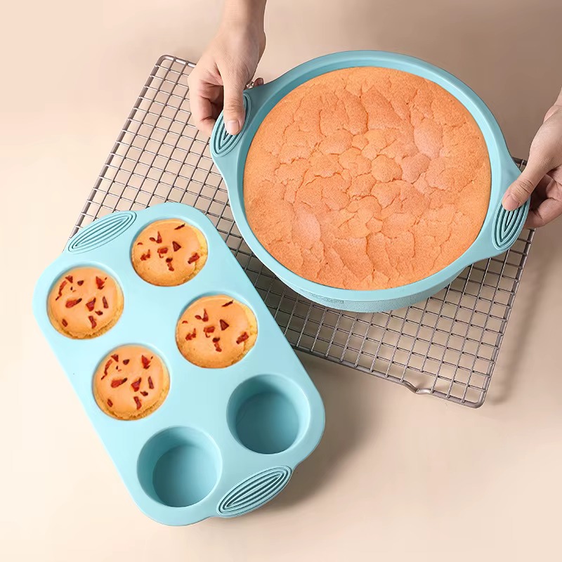 Ensemble de moules de cuisson de gâteaux en Silicone, résistant aux hautes températures, plaque de c