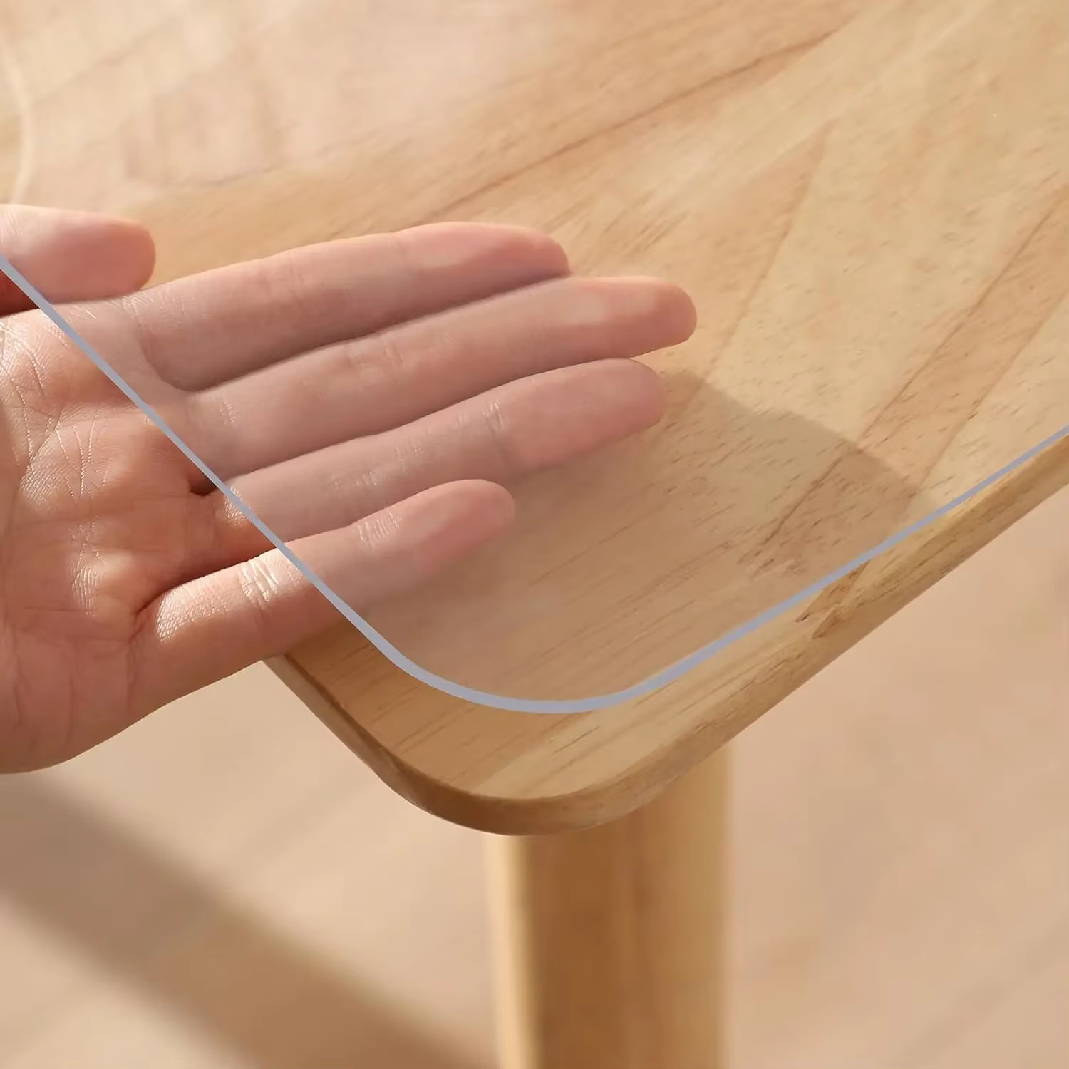 Nappe en vinyle imperméable et essuyable pour Table rectangulaire, protection transparente anti-déve